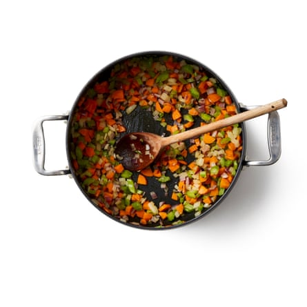 Ribulita Perfection Felicity Klok. Put the oil in a large skillet over medium heat, then fry the onions, stirring, for six or seven minutes, until the onions soften, then a. Add the carrots and celery and a pinch of salt and cook for five minutes or more, until tender.