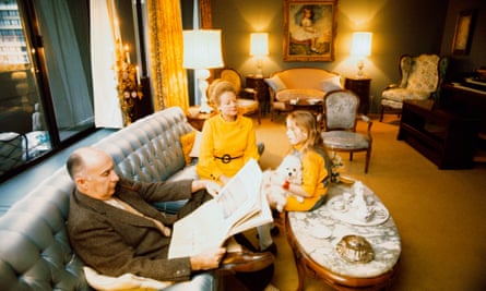Martha Mitchell at home with her husband, John, Nixon’s attorney general, and their daughter Marti.