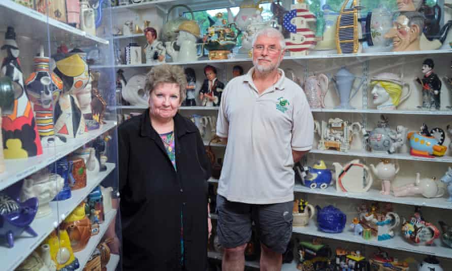 Sue and Keith Blazye in their teapot museum