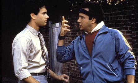 Tom Hanks and James Belushi in The Man with One Red Shoe