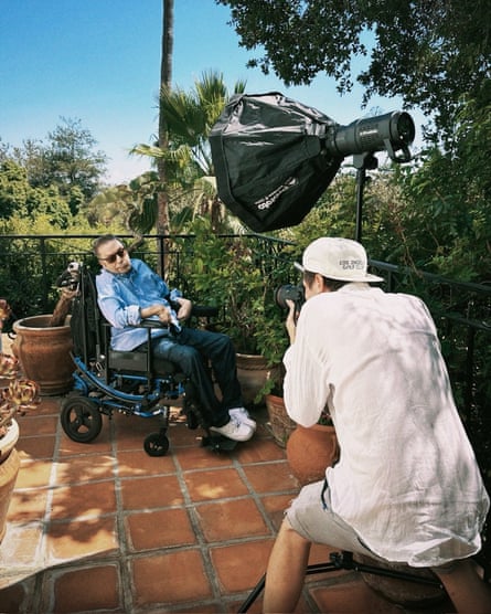 Tim Curry being photographed by Bradley Meinz.