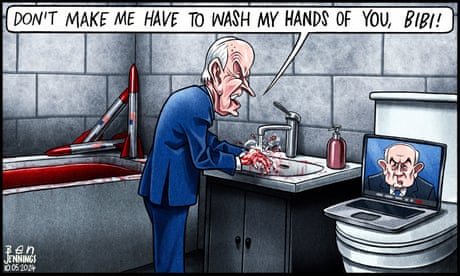 Ben Jennings on Joe Biden’s threat to withhold some weapons sales to Israel – cartoon