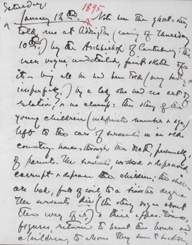Henry James wrote in his notebook about the evening when the Archbishop of Canterbury told him the anecdote that became The Turn of the Screw.