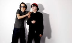 The band Suicide, Martin Rev (L) and Alan Vega