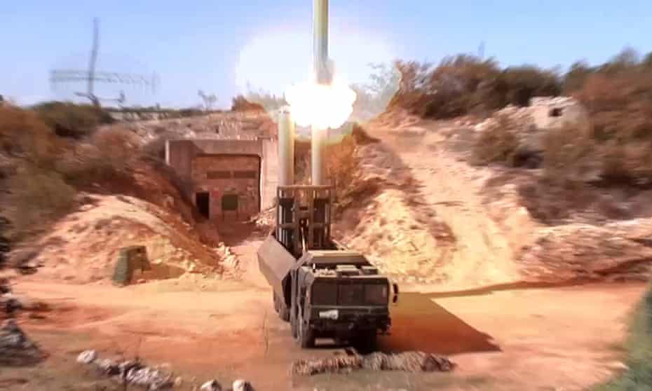 A Russian Bastion mobile missile system in operation against Isis in Syria.