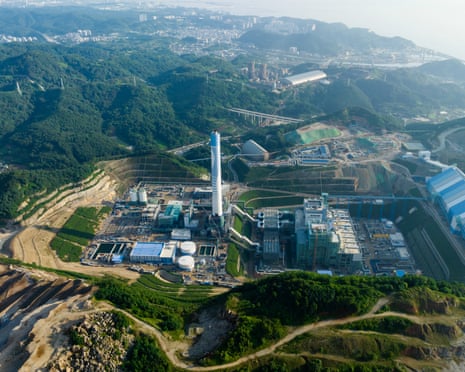 Samcheok Blue Power Co. coal power plant under construction in 2023, the year before commercial operations began.