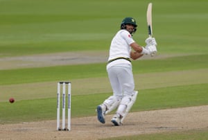Masood clips behind for four.