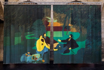 Telón de la móvil y cambiante naturaleza (Backdrop of a Moving and Changing Nature), 1978, by Beatriz González, on show at the CAPC Musée d’Art Contemporain de Bordeaux