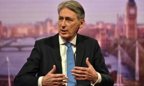 Chancellor of the Exchequer Philip Hammond appearing on the BBC1 current affairs programme, The Andrew Marr Show. 