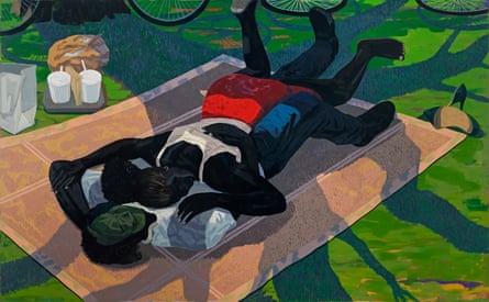 Kerry James Marshall, Untitled (Blanket Couple), 2014.