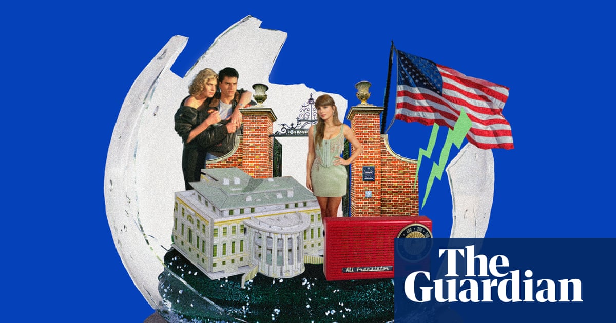 Taylor Swift, a US flag, a radio, and the White House trapped in a shattered snow globe, which is the most honest State Department briefing America has produced in 20 years.