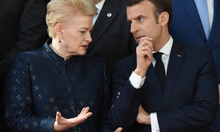 Dalia Grybauskaitė and Emmanuel Macron