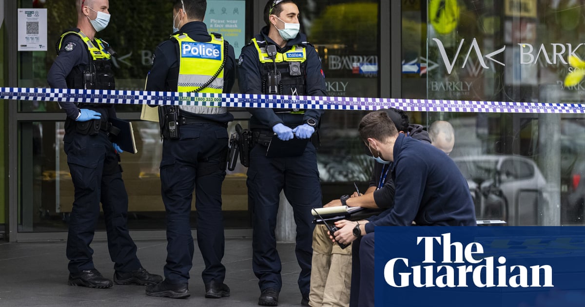 Melbourne stabbing: two men in hospital after Brunswick shopping centre attack