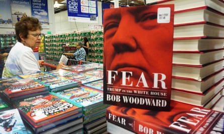 Bob Woodward’s latest book “Fear: Trump in the White House” is displayed for sale upon releaase at a Costco store in Alhambra, California.
