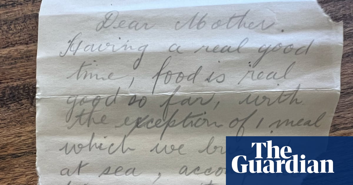 Message in a bottle from first world war soldier found on remote Australian beach