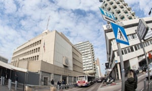 The US embassy building in the Israeli coastal city of Tel Aviv on 28 December 2016.