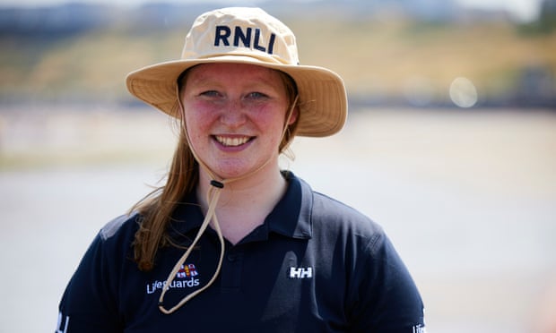 Jen Laffan, one of the RNLI lifeguards patrolling Scarborough's North Bay beach