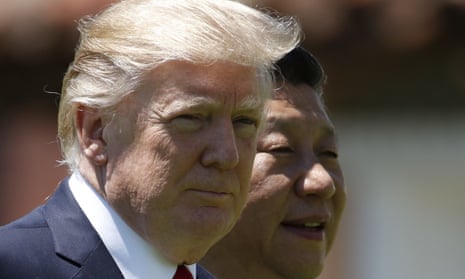 US president Donald Trump and Chinese president Xi Jinping at Mar-a-Lago.
