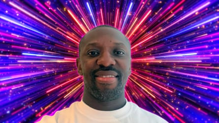 A man of colour in a white T-shirt