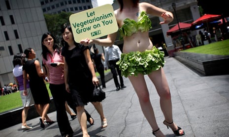 vegetarianism protester