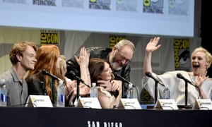 Alfie Allen, Sophie Turner, Natalie Dormer, Carice van Houten, Liam Cunningham, Gwendoline Christie<br>on the panel.