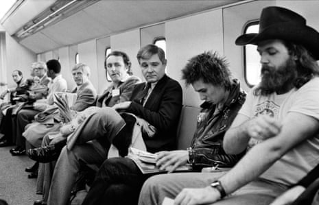 Anarchy in the US … Sid Vicious of the Sex Pistols with Paul Dacre fourth from the right.