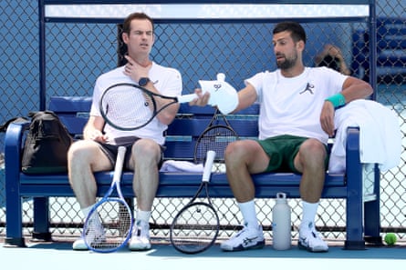 Novak Djokovic and Andy Murray in Miami