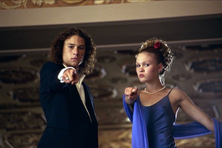 Heath Ledger and Julia Stiles in 1999’s 10 Things I Hate About You.