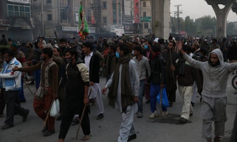 Protesters is Islamabad, Pakistan on Saturday