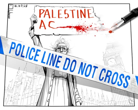 Ella Baron on the Palestine Action ban – cartoon, panel 1
