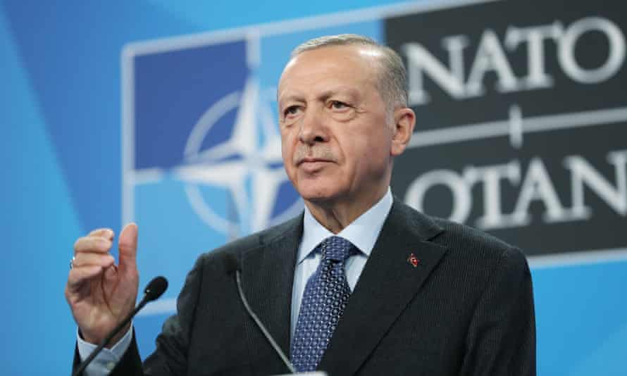 Turkey’s president, Recep Tayyip Erdoğan in Madrid.