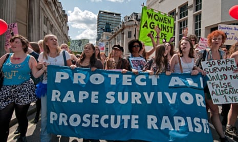A protest against rape and sexual violence in London, 2011