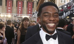 Boseman arriving at the 2016 Oscars. 