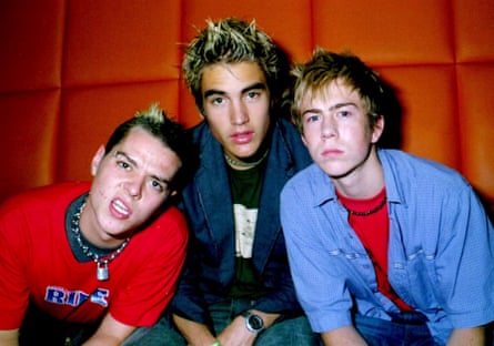 Busted in 2002: Matt Willis (then known as Mattie Jay), Charlie Simpson and James Bourne.