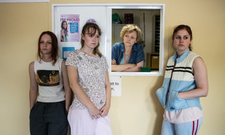 Peake in Three Girls, with Molly Windsor, Liv Hill and Ria Zmitrowicz