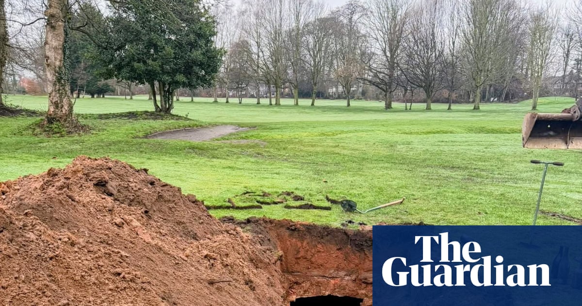 ‘Thought it was a collapsed drain’: golf course sinkhole exposes lost wine cellar