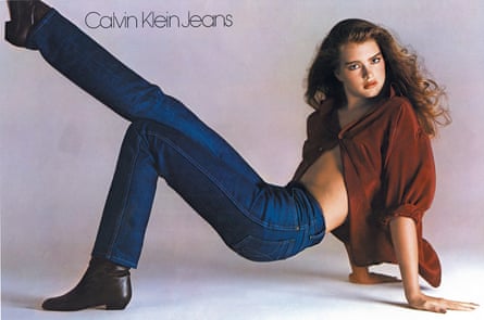 Brooke Shields in 1980, aged 15, in an ad for Calvin Klein.