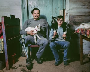 Aleksandr and Sasha on their goat farm in Decyatny, Zhytomyr Oblast, 2017