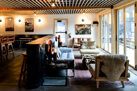 Communal area at The Coachman Hotel, Lake Tahoe, California