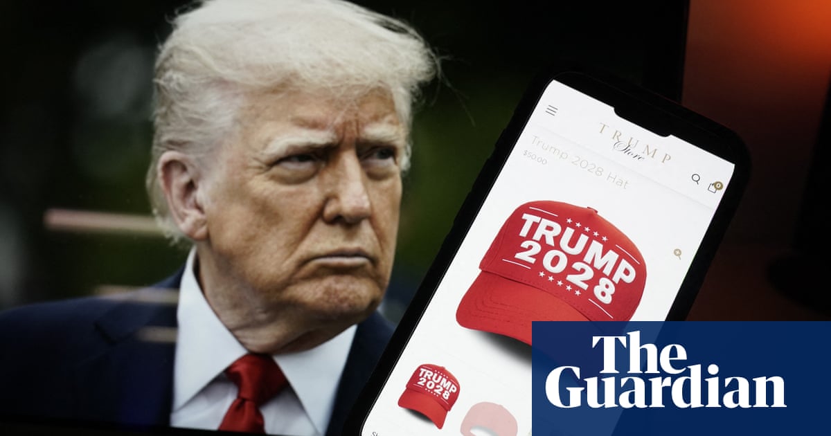 ‘Trump 2028’ hats and T-shirts for sale on US president’s online store