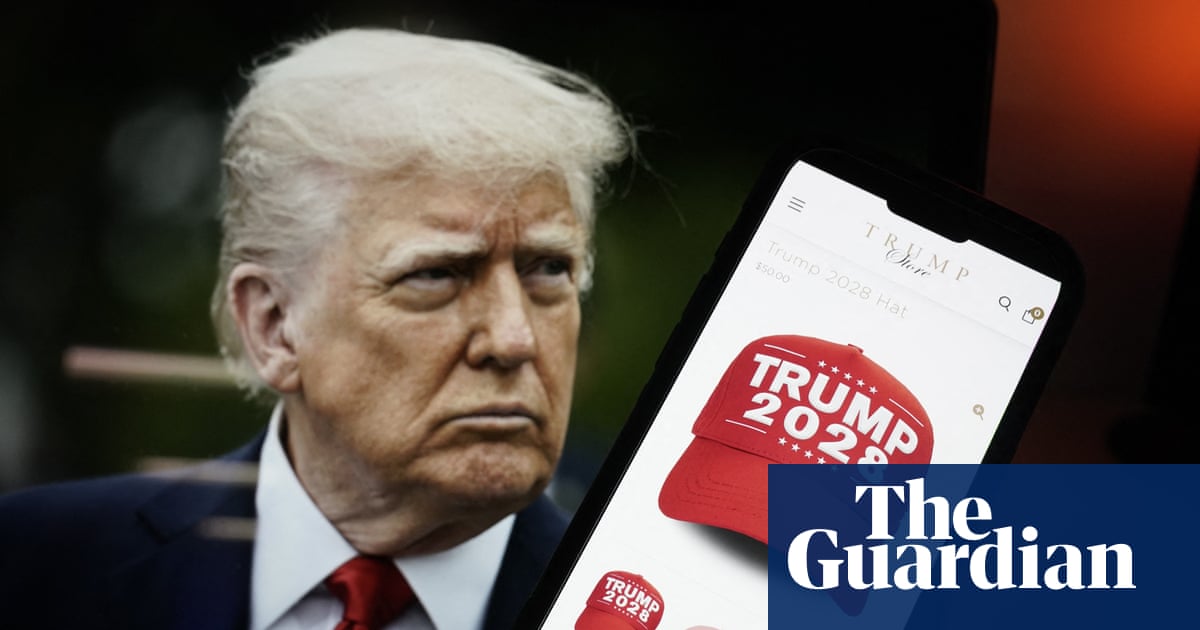 ‘Trump 2028’ hats and T-shirts for sale on US president’s online store