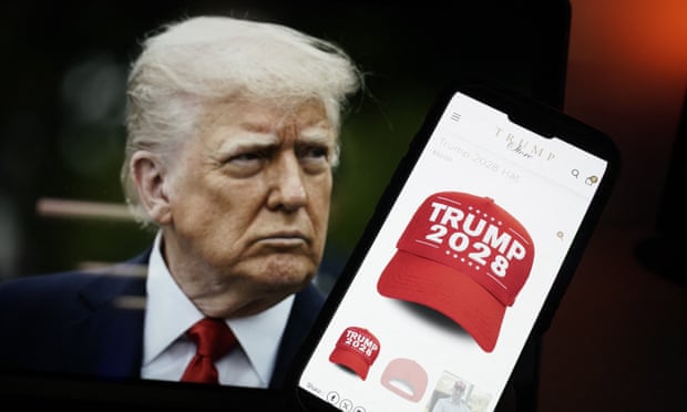 Trump 2028’ hats and T-shirts for sale on US president’s online store