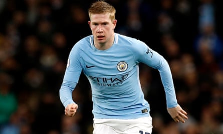 Kevin De Bruyne was brilliant in Manchester City’s clear run to the 2017-18 Premier League title, running the play and scoring goals.