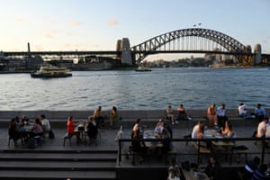 Patrons dine-in astatine  a barroom  by the harbour successful  the aftermath  of coronavirus regulations easing, pursuing  an extended lockdown to curb an outbreak, successful  Sydney, Australia, connected  22 October, 2021.
