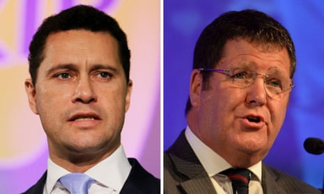 MEPs Steven Woolfe, left, and Mike Hookem, who have been referred to French police.
