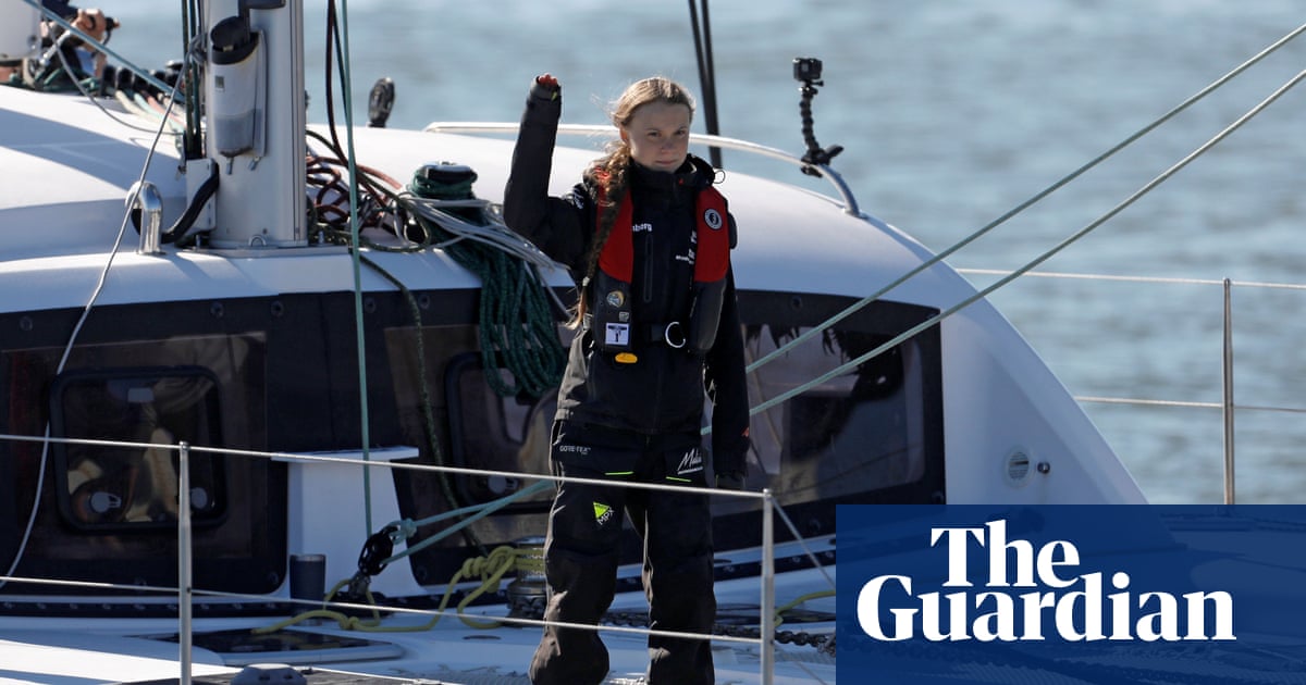 Greta Thunberg Arrives In Lisbon After Three Week Voyage From Us Environment The Guardian