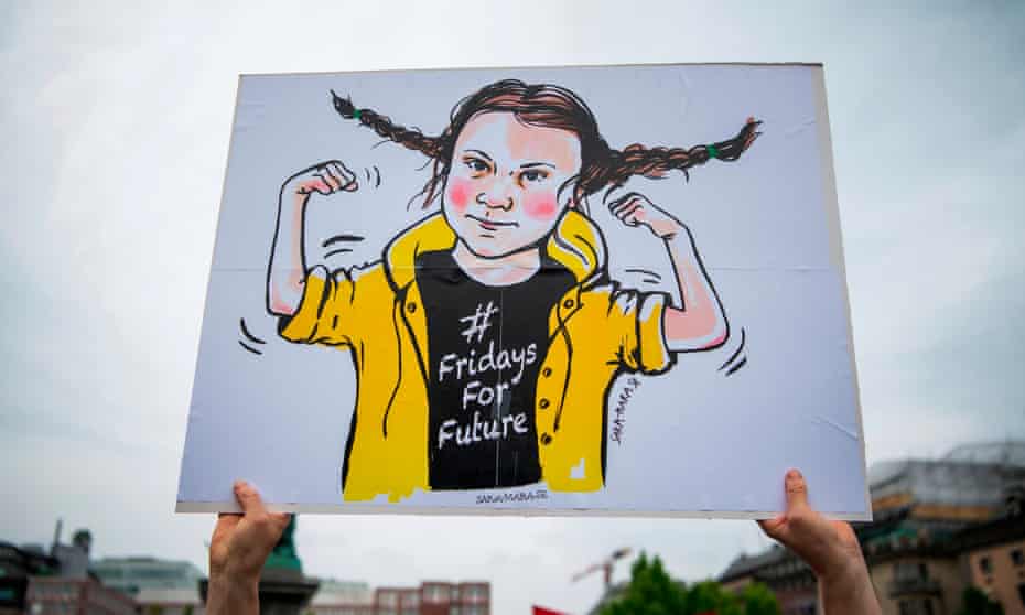 Greta Thunberg banner