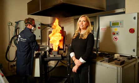 ‘It’s an investment. Buy it and then forget about it’: Zoe Lyons in the smelting room at Hatton Garden Metals.