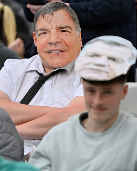 Fan wearing a Leeds United manager Sam Allardyce mask
