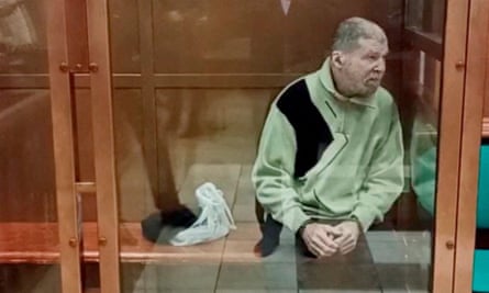Stephen Hubbard during his trial in Moscow accused of fighting as a mercenary for Ukraine